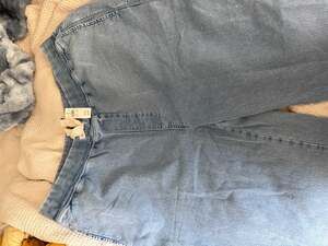 Aerie Denim-ified Fleece Joggers Light Wash Size XXL